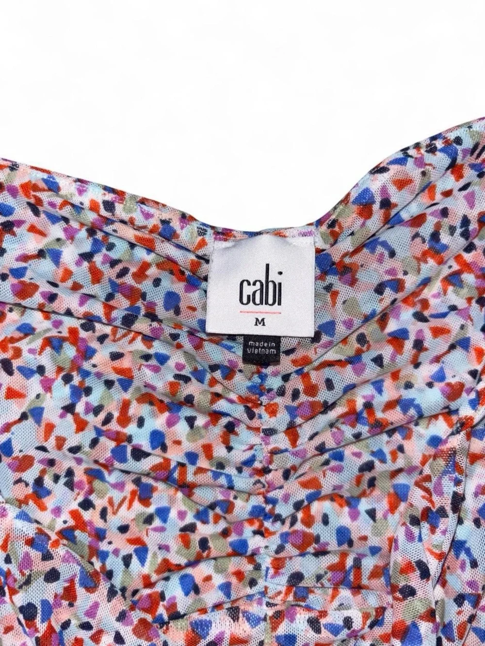 CAbi Multicolor Confetti Square-Neck Camisole - Blue, Pink, Red
